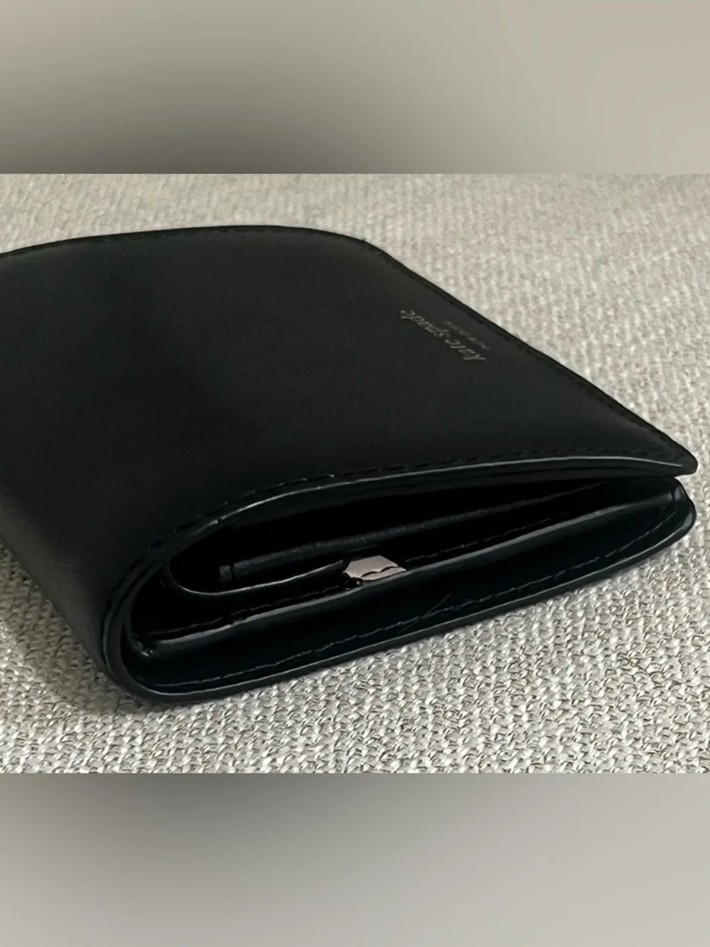 Kate Spade Black Leather Compact Wallet